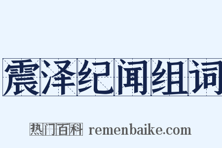 震泽纪闻组词是什么意思的图片